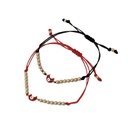 Set Pulseras Hilo con Luna Roja