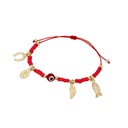 Pulsera Hilo Roja con Ojo Turco y Dijes Varios