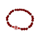 Pulsera Elastica Cristal Eye Roja