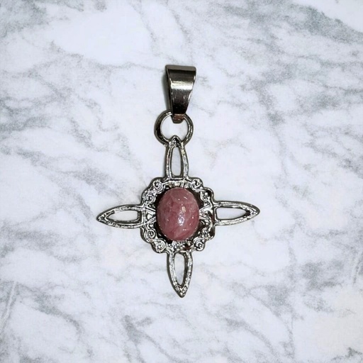 Dije Nudo de Brujas Mediano Rodocrosita Rolada