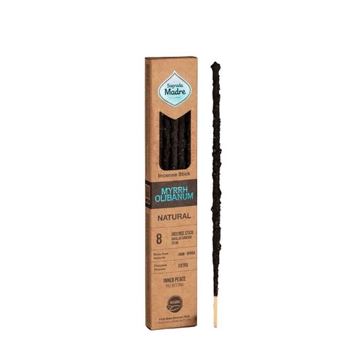 [incienso] Sahumerio Sagrada Madre Natural Mirra y Olibano x8u