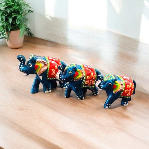 Elefante Resina Azul