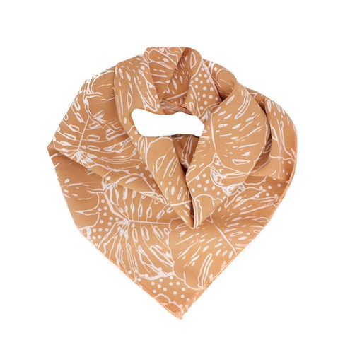 Pañuelo Monstera Camel 50x50cm