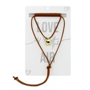 Collar Gamuza Canela con Estrella Dorada