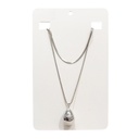 Collar Plateado con Gota