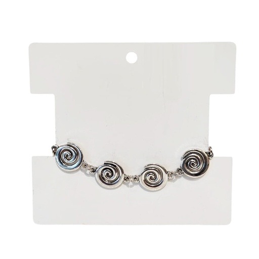 Pulsera Trendy Plateada con Caracoles