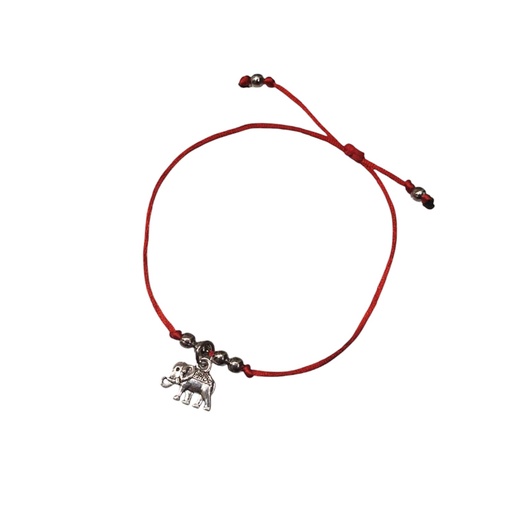Pulsera Hilo Roja con Elefante