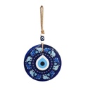 Colgante Vidrio Ojo Turco con Elefantes 31cm