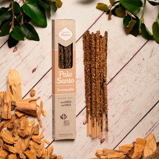 Sahumerio Sagrada Madre Palo Santo con Canela x8u