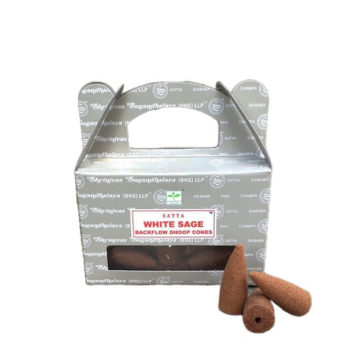Conos para Cascada de Humo Satya White Sage 24u
