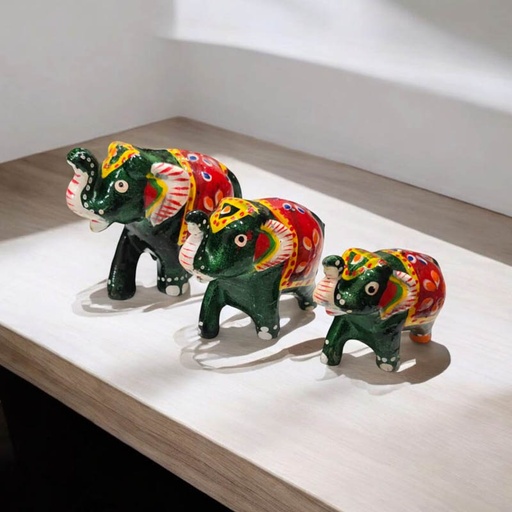 Elefante Resina Verde