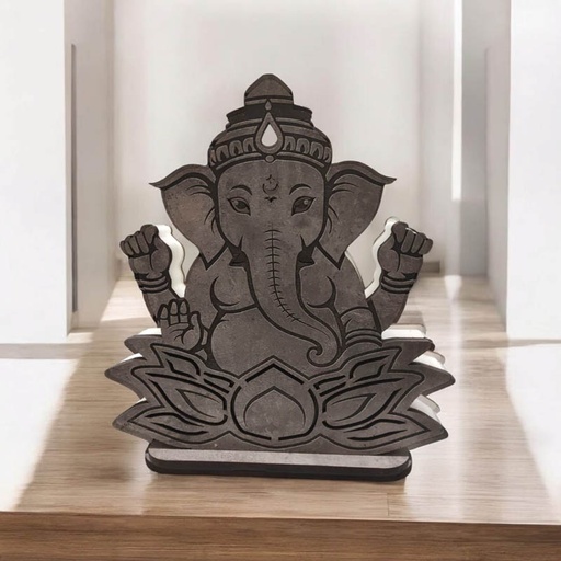 Velador Ganesha en Flor de Loto