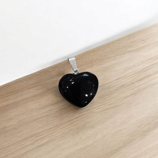 Dije Gema Obsidiana Corazon