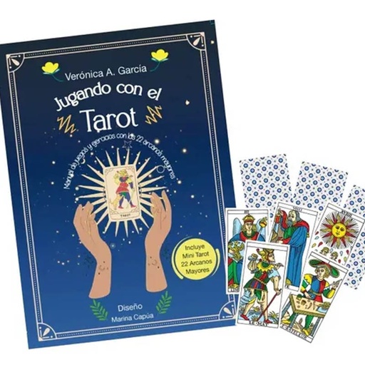 Manual Jugando Con El Tarot + Mini Mazo 22 Arcanos Mayores Tuluz