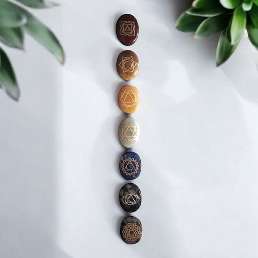 Set Piedras Ovaladas 7 Chakras
