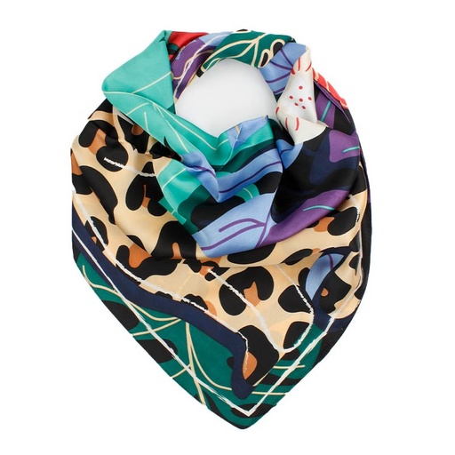Pañuelo Double Leopard Night 70x70cm