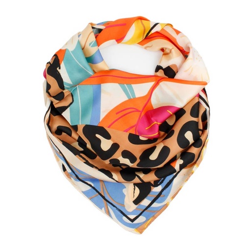 Pañuelo Double Leopard Day 70x70cm
