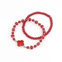 Set Pulsera Roja con Trebol
