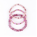 Set Tres Pulseras Elasticas Full Colors Rosa