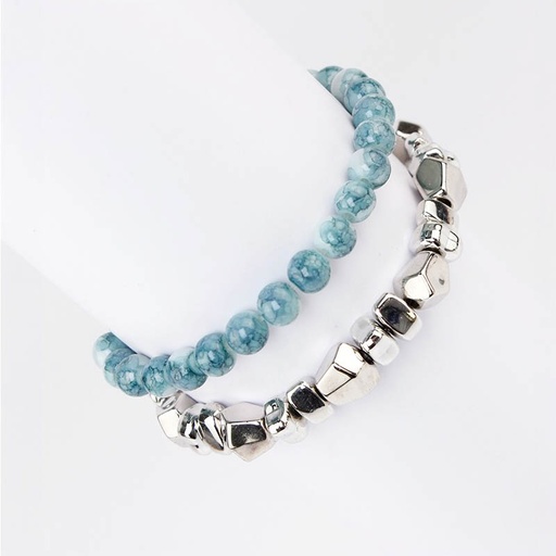 Set Pulseras Elasticas Magic Energy Opal