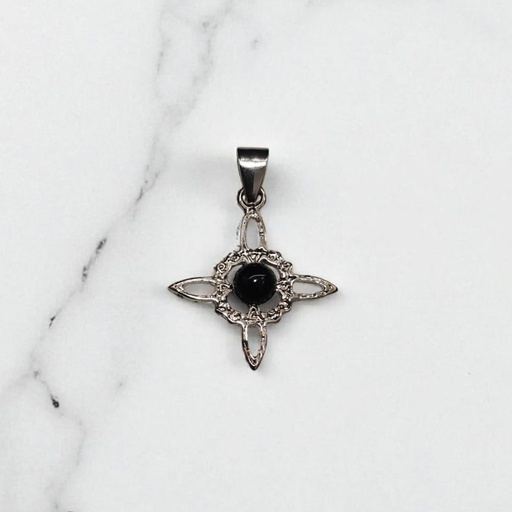 Dije Nudo de Brujas Mini Obsidiana Rolada