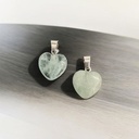 Dije Gema Fluorita Verde Corazon