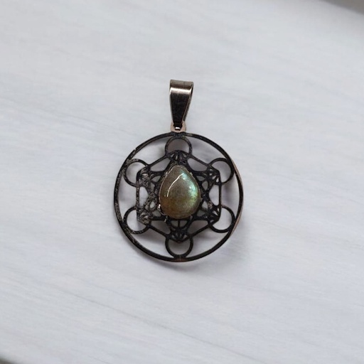 Dije Gema Labradorita Metatron