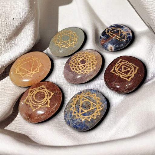 [A5841] Set Piedras Ovaladas 7 Chakras