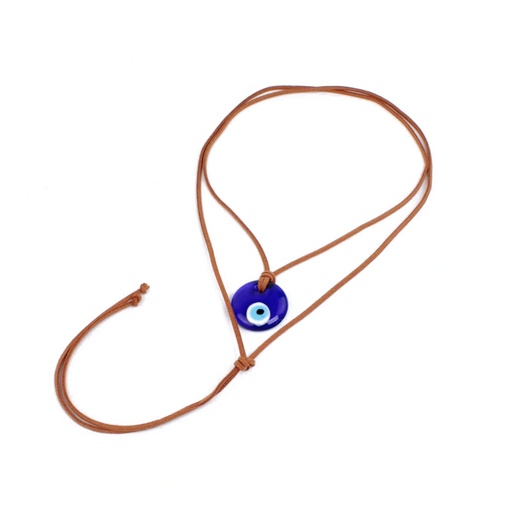 [98359] Collar Gamuza Beige Amulet Eye