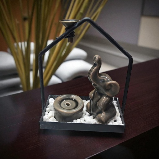 Porta Sahumerio con Porta Cono con Elefante