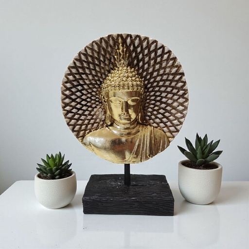 Buda Resina Dorado 20cm