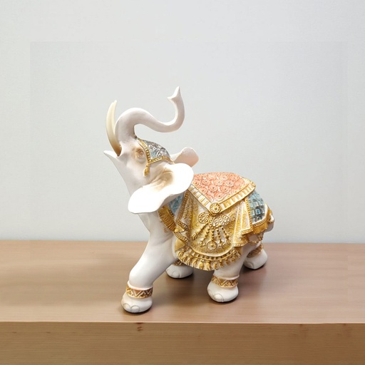 Elefante Blanco Con Manto Colores 11cm