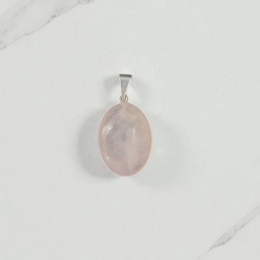 Dije Gema Cuarzo Rosa Oval