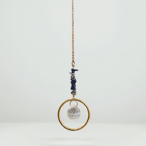 Atrapasoles Aro Dorado con Sodalita