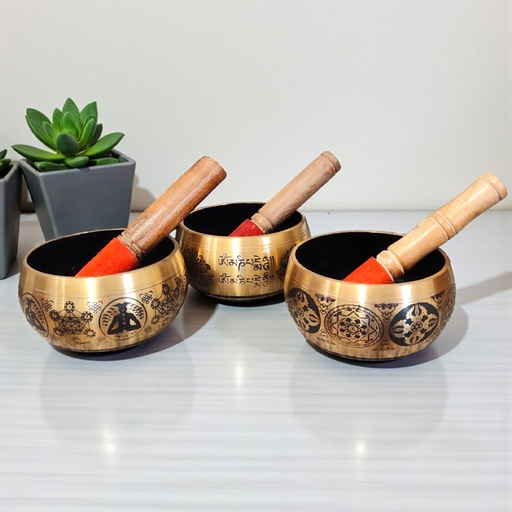 Cuenco Tibetano 13.5cm Dorado