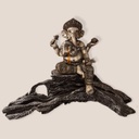 Ganesha Resina en Base Simil Madera 55cm